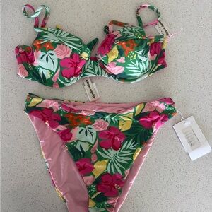 Dippin' Daisy's Pink and Green Bikini